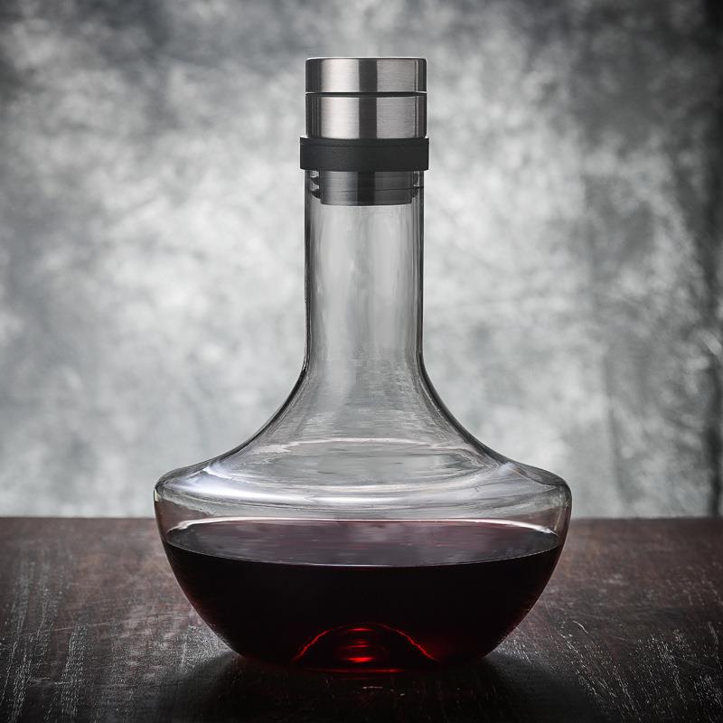 厂家供应快速玻璃醒酒器 呼吸式翻转醒酒器 密封红酒套装酒具