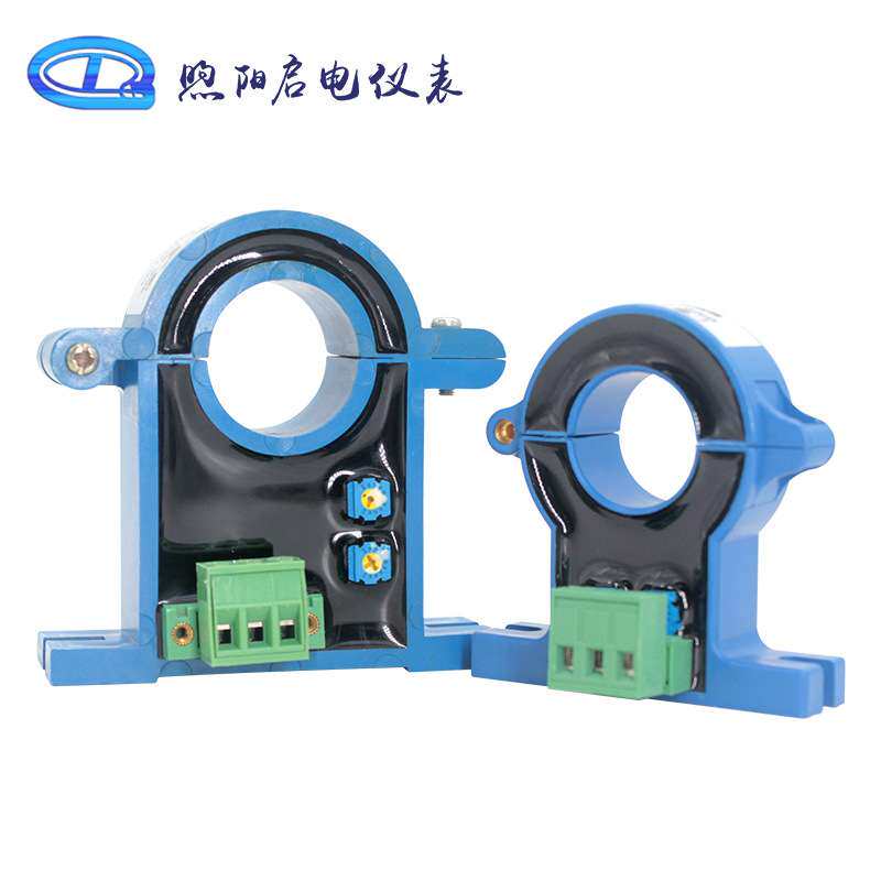 开口式交流直流脉冲电流变送器0-100A 1000A转换4-20mA 0-10V信号