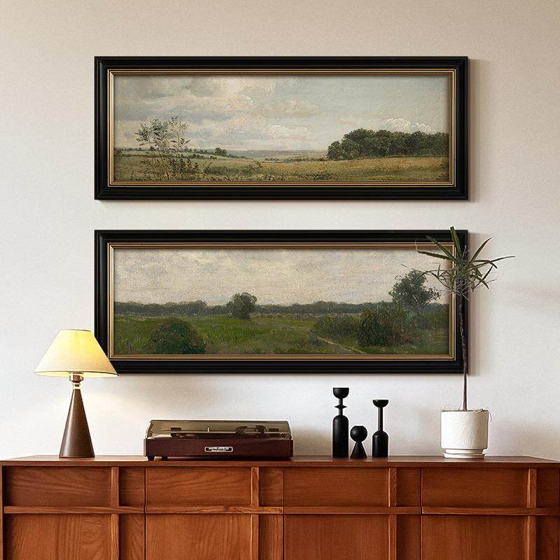 《森林》油画法式复古古典风景画南法风客厅装饰画中古风玄关挂画