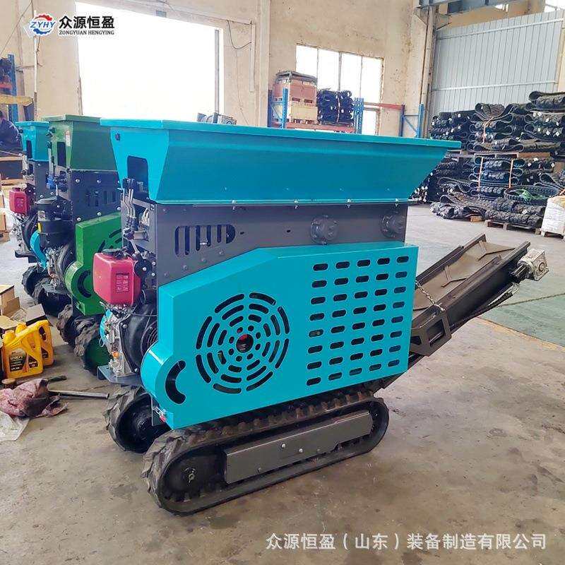 鄂鱼式破碎机厂家 众源可移动汽油履带宽石头破碎机 小型碎石机