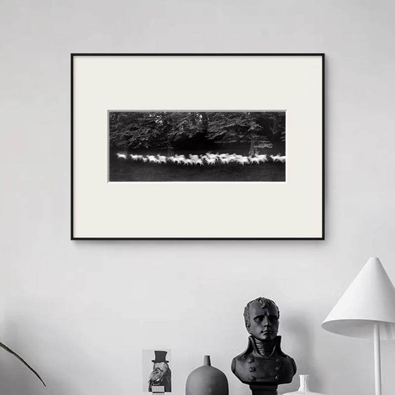 现代抽象黑白摄影作品装饰画小众卡纸艺术客厅挂画餐厅酒店壁画