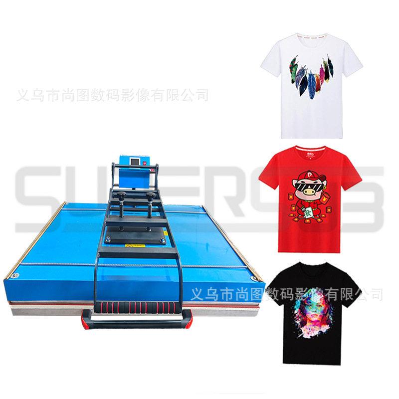 大幅面手动烫画机80*100涤纶T恤压烫机手动抽拉烫画机服装热压机