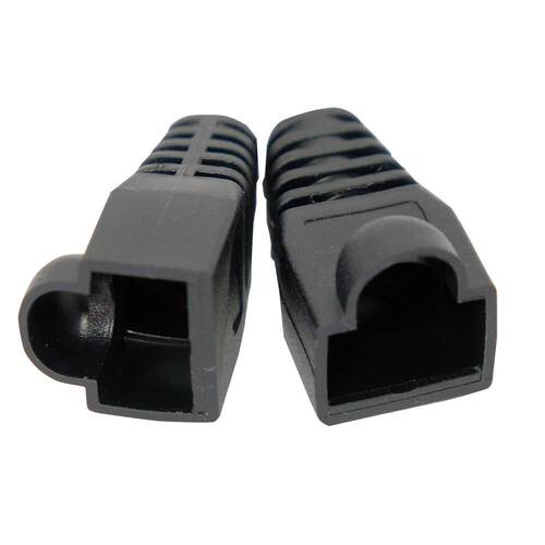 方贝 RJ45水晶头护套8P8C通用网络塑料OD孔径6.5mm超五类网线护套