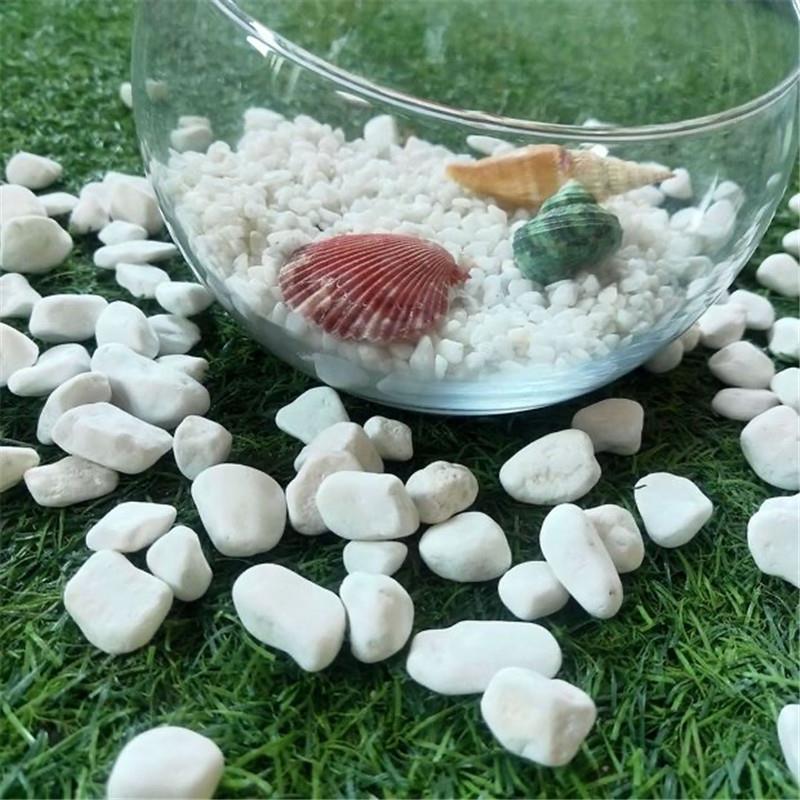 白色鹅卵石 园林造景用白色鹅卵石机制白石子园艺装饰白石子
