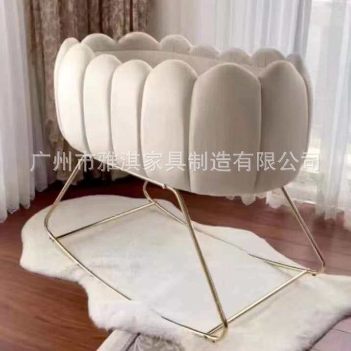 婴儿摇篮床摇床摇篮摇椅新生儿哄娃神器无油漆安全环保宝宝睡蓝