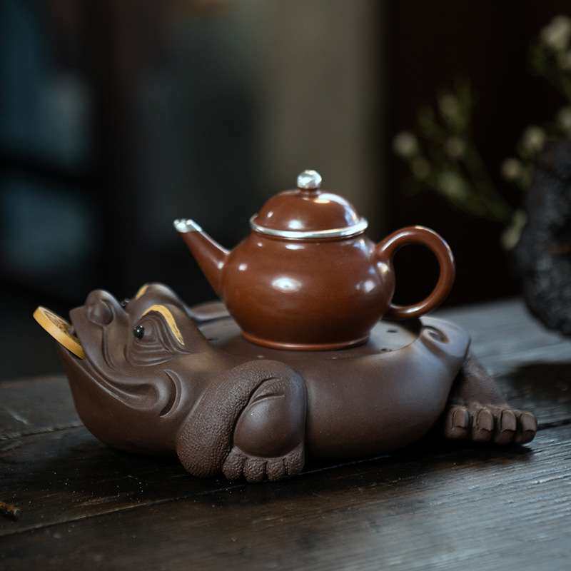金蟾紫砂壶承干泡台壶垫隔热垫壶承养壶茶壶底座壶托壶架茶具配件