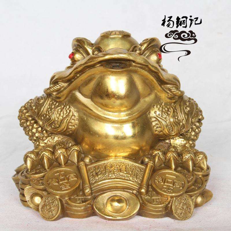 杨铜记 铜金蟾零售铜金蟾工艺品家居摆件用品厂家