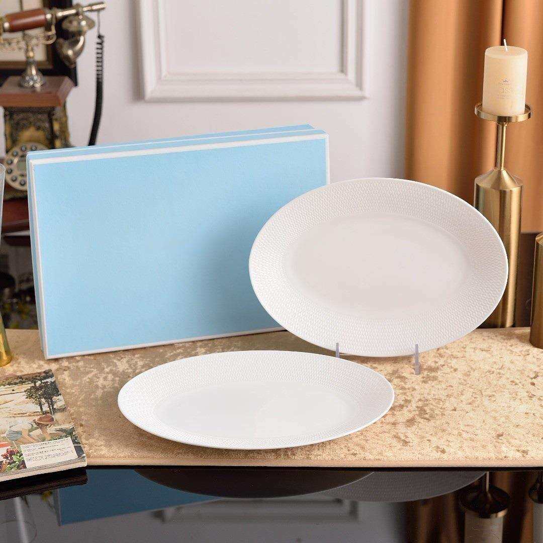 英式GIO几何蜂巢纯白浮雕咖啡杯马克杯茶壶饭碗长盘餐盘套装家用