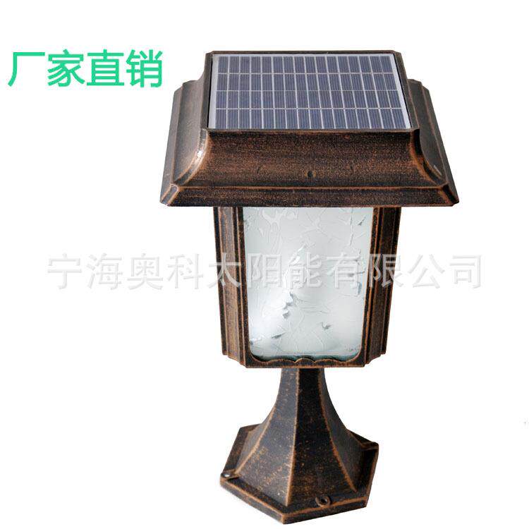 太阳能灯围墙灯 太阳能柱头灯 太阳能景观灯 家用太阳能门头灯