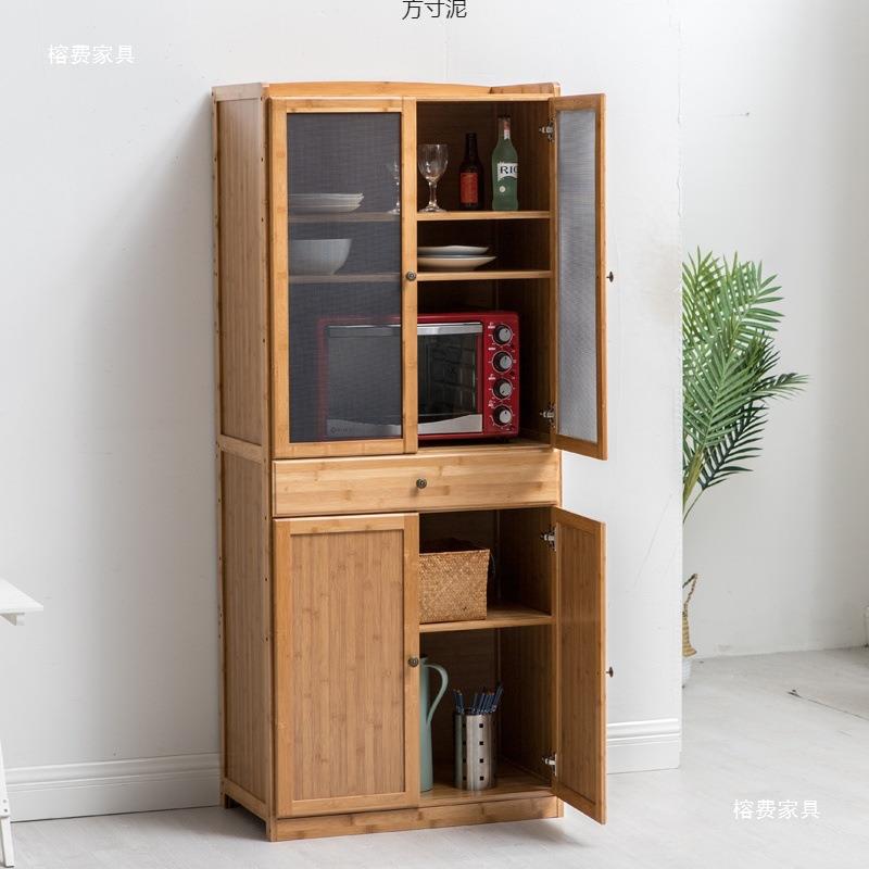 碗柜家用厨房餐边柜透气储物柜多层收纳柜子微波炉置物架老式菜柜