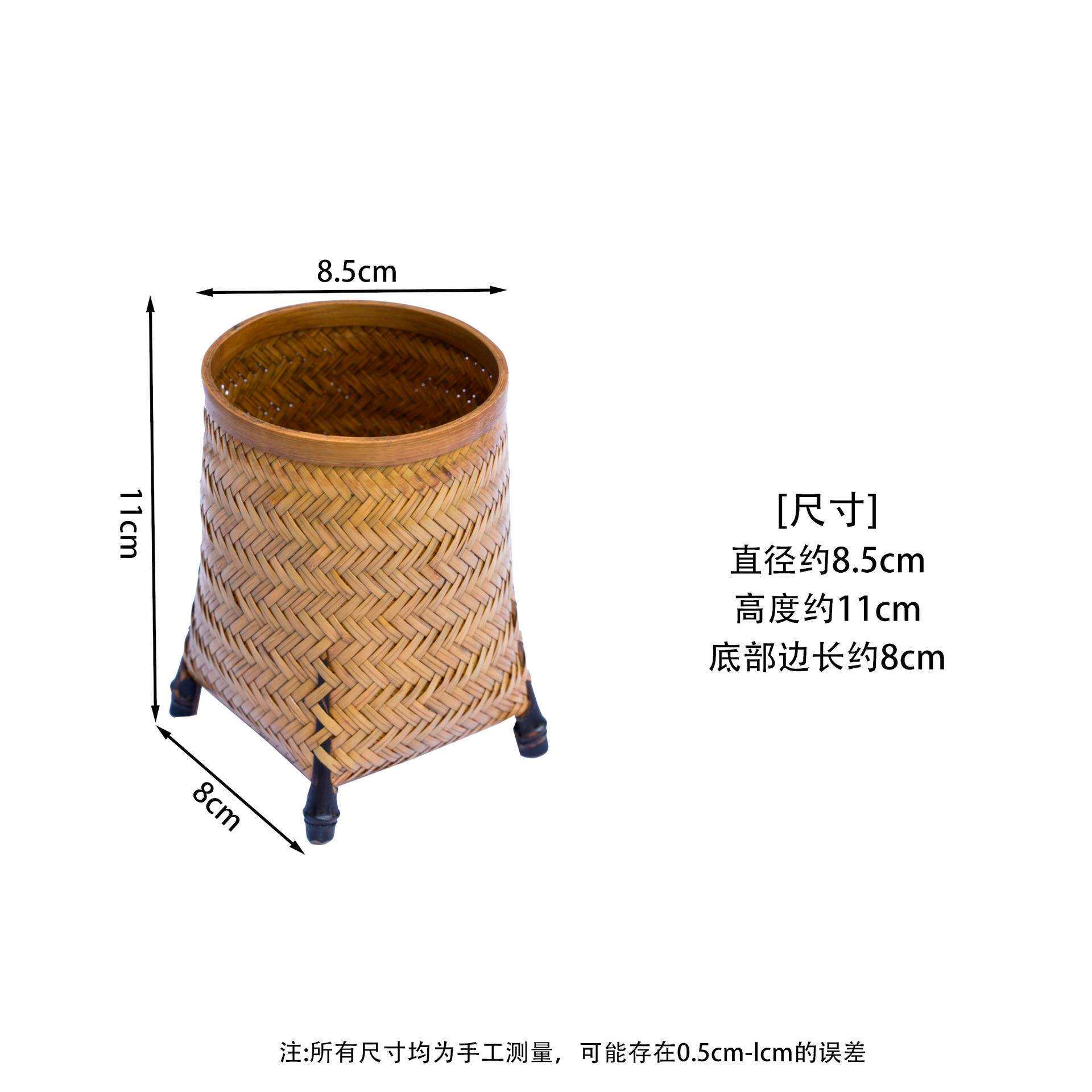 竹编复古笔筒手工大漆六君子茶筒茶则茶针茶夹茶道零配件收纳
