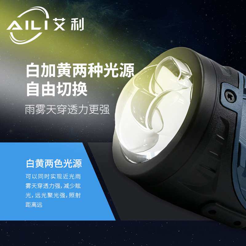 2026新款雾灯双光透镜W09双直射雾灯三色高亮超强穿透led雾灯改装