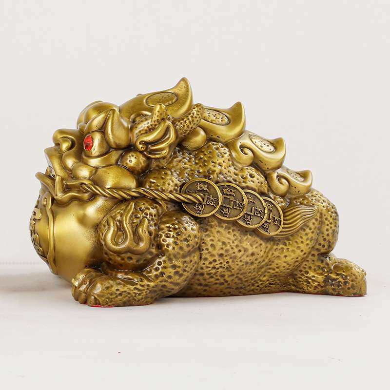 铜霸王金蟾蟾蜍摆件摆件铜金蟾铜金蟾铜金蝉三足金蟾蜍铜元宝金蟾