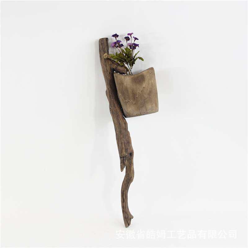 厂家销售树干花盆栽多肉绿植容器摆件挂件民宿客厅餐厅创意装饰物