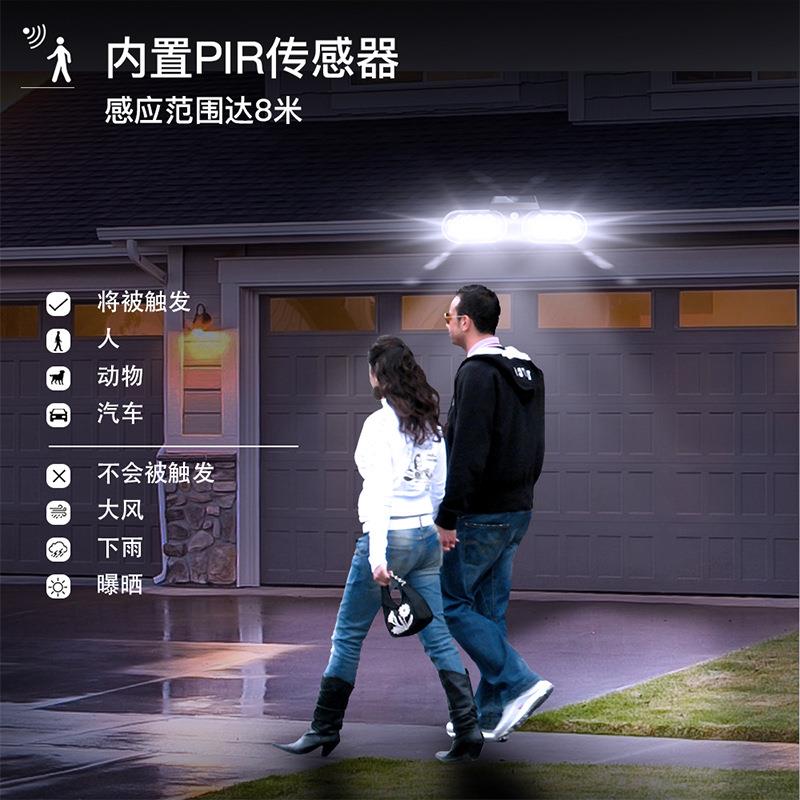 太阳能人体感应壁灯户外地插草坪庭院灯360度旋转家用射灯超亮