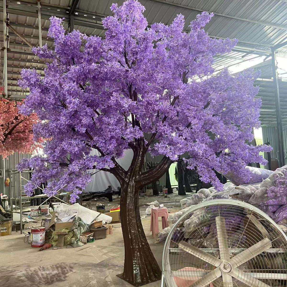 仿真绿植丁香花仿真树室内装饰植物酒店仿真树假树真丁香树