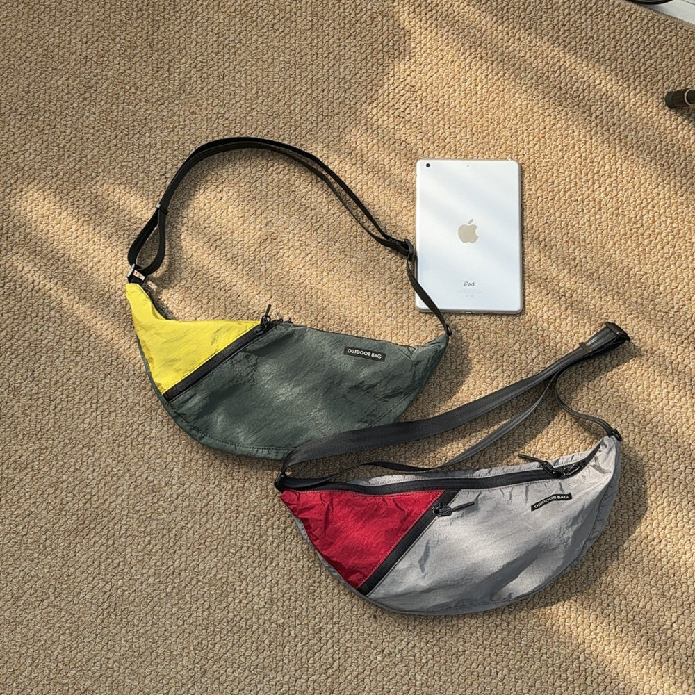 TANGFEEL撞色尼龙斜挎包女式单肩休闲轻便户外运动旅行胸包小包