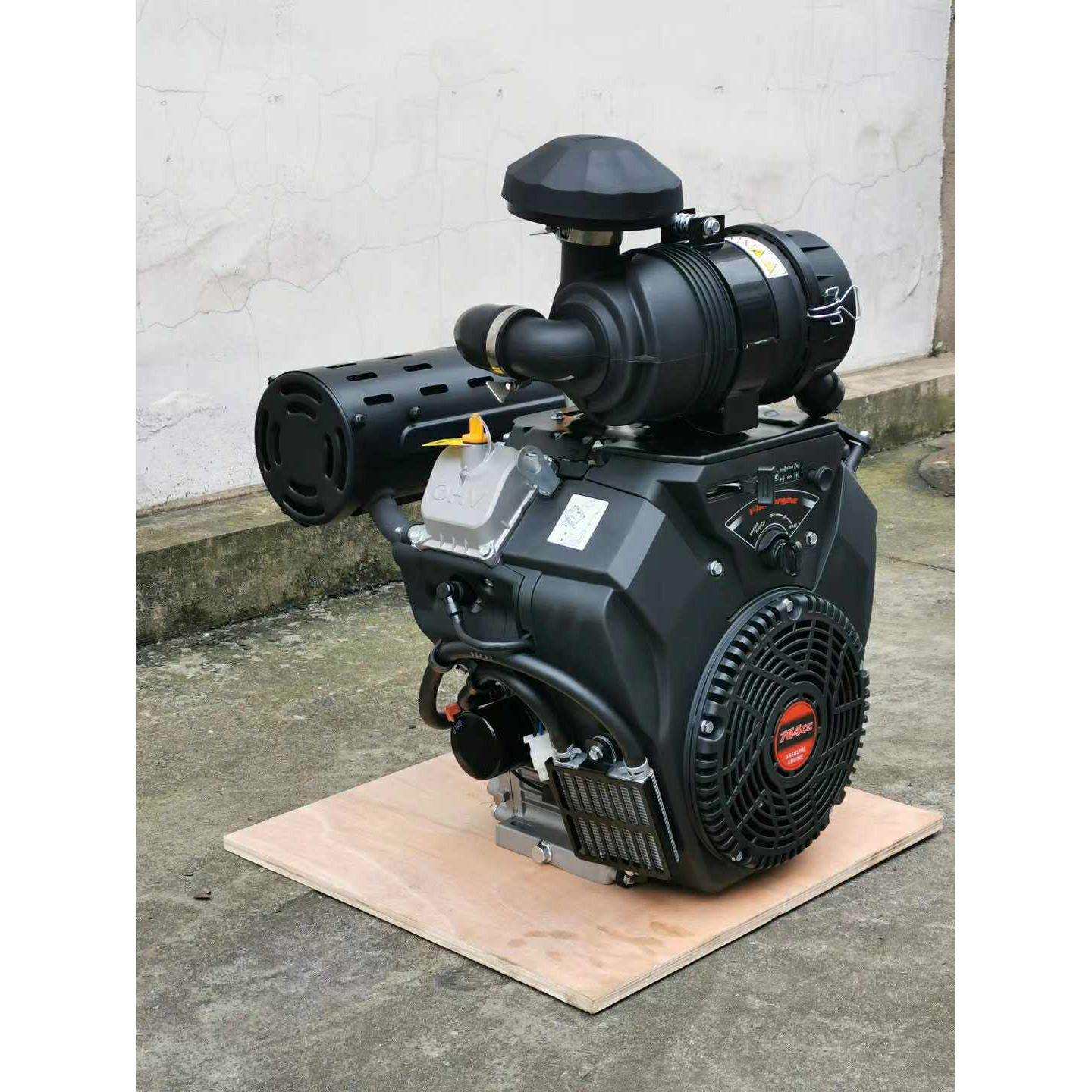 隆鑫双缸27马力 LC2V80FD汽油发动机764cc船用清洗机用17KW