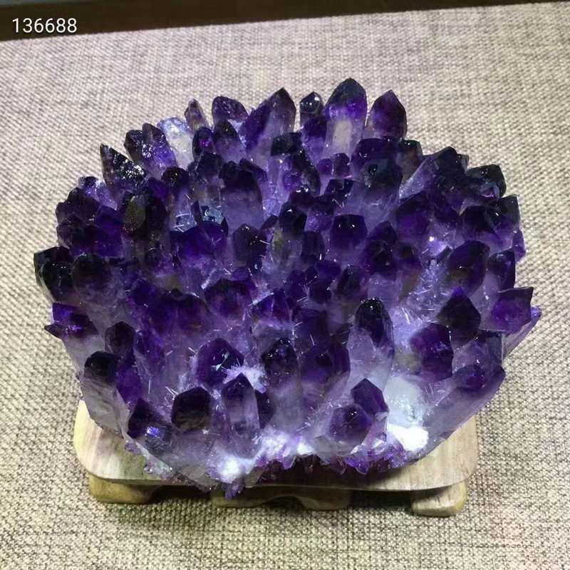 白水晶簇摆件黄水晶紫水晶绿幽灵彩色水晶花原石水晶柱能量石消磁