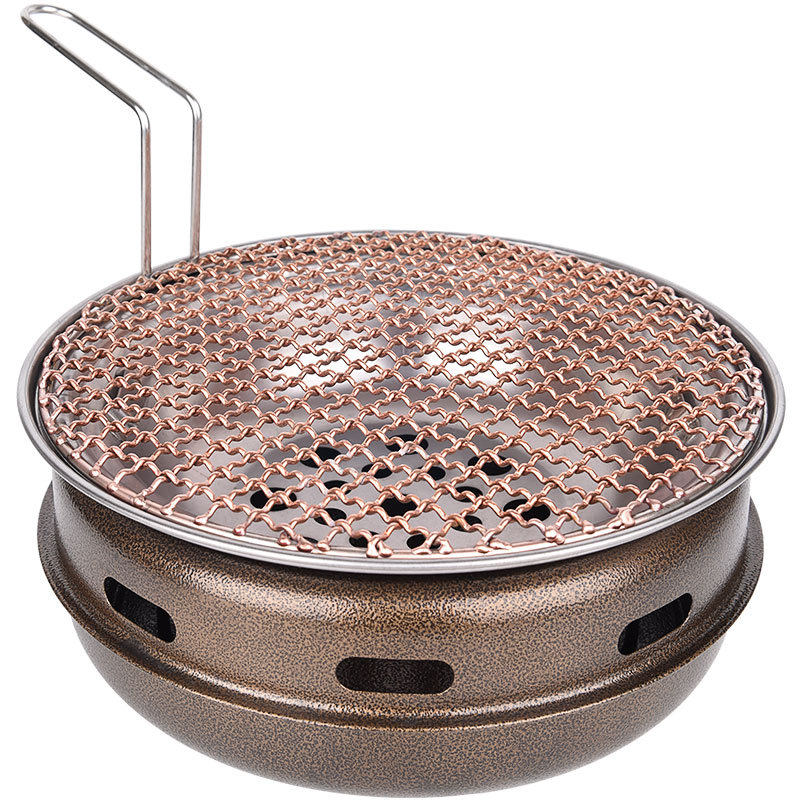 烧烤炉韩式家用不锈钢烤炉火盆炉铸铁烤炉便携式户外BBQ烤炉