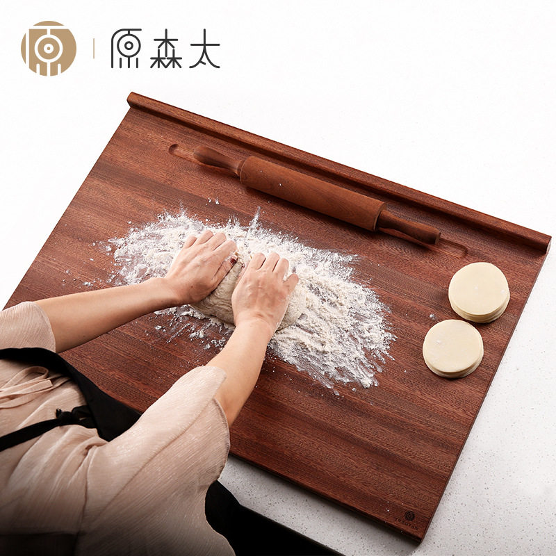 原森太菜板实木面板家用抗菌防霉揉面案板和面板擀面板一件代发