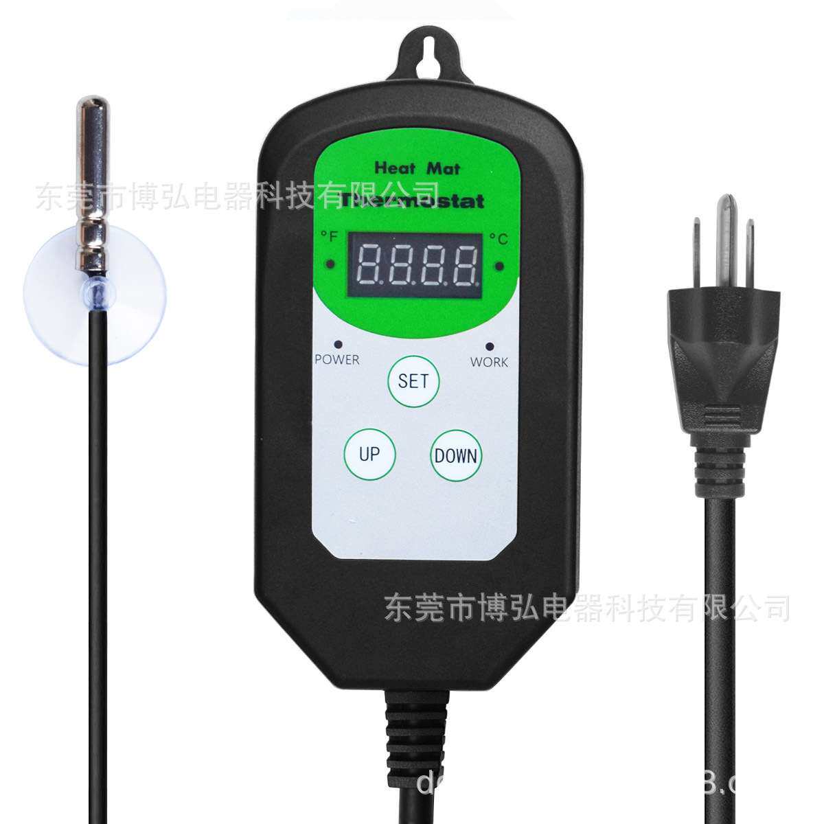美规110V 数字控温传感调节器heat mat 加热植物爬虫控温湿仪表
