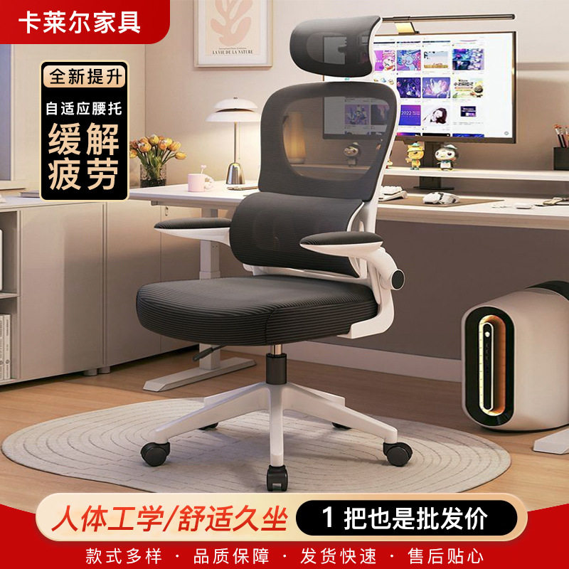 电脑桌办公椅休闲舒适人体工学椅厂家供应办公室电竞房靠背久坐椅