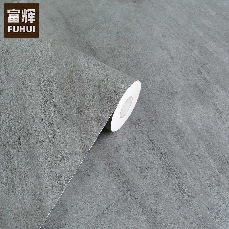 加厚防水粗水泥纹理自粘墙纸壁纸复古做旧装饰pvc波音软片HD-069