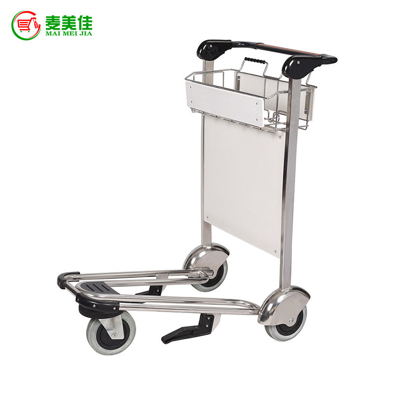 MJ-AAT04供应不锈钢机场行李车酒店行李车不锈钢机场手推车