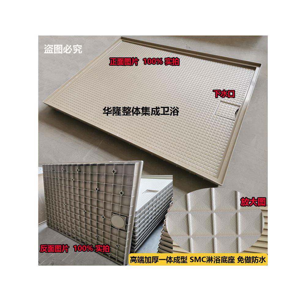 免整体集成卫生间浴室日式干湿分离模压一体成型SMC底盆底座