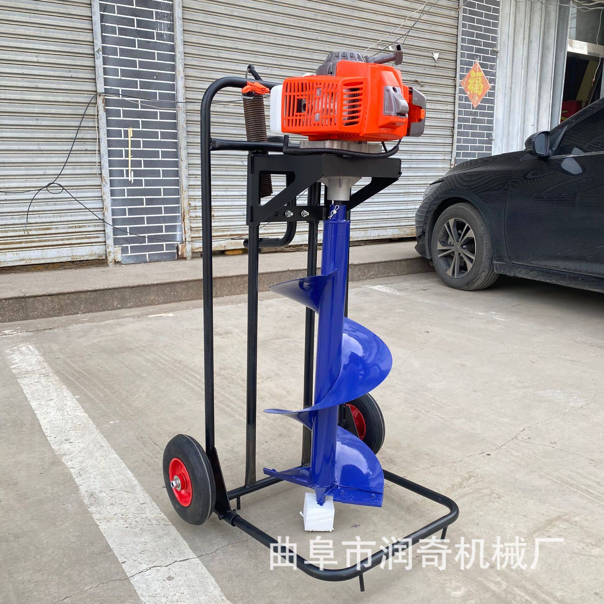 多功能地钻挖坑打洞机园林植树钻孔机果园施肥打桩钻坑种植设备