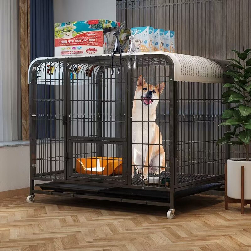 狗笼子小型犬泰迪室内带厕所分中大型犬金毛柯基狗窝围栏猫笼兔笼