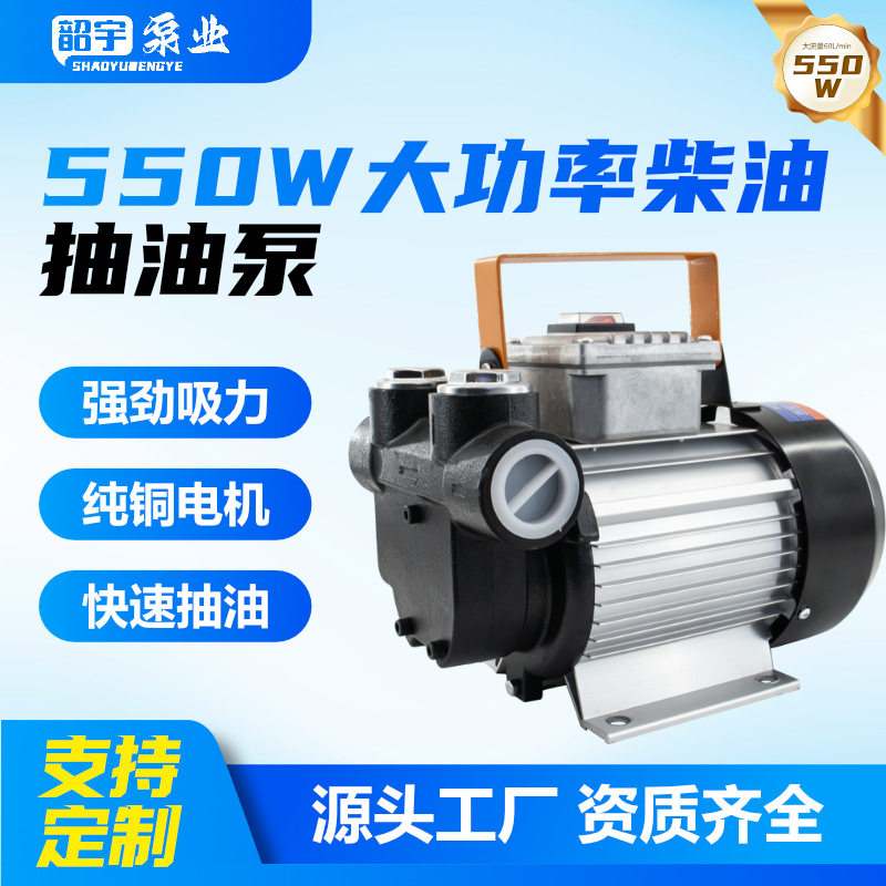 550W大功率柴油泵12V24V直流抽油泵220V电动油泵大排量自吸柴油泵