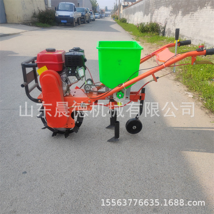 3行汽油玉米播种机 手扶施肥机黄豆高梁精播机