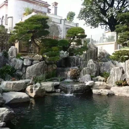 泰山石雪浪石庭院假山驳岸流水泰山石造景 矿山批发泰山石雪浪石