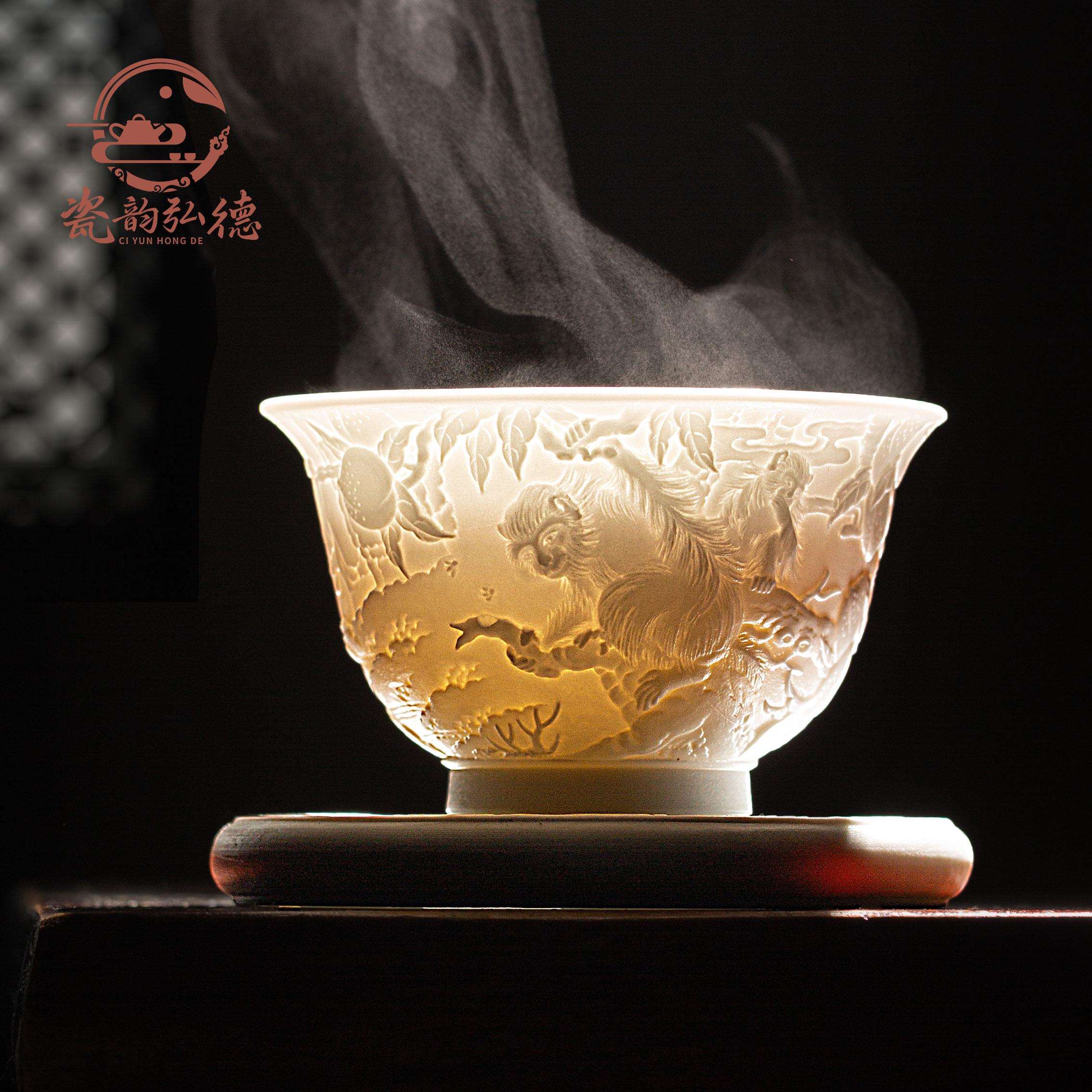 景德镇主人杯单杯自用茶杯陶瓷套装茶具男女送礼个人品茗