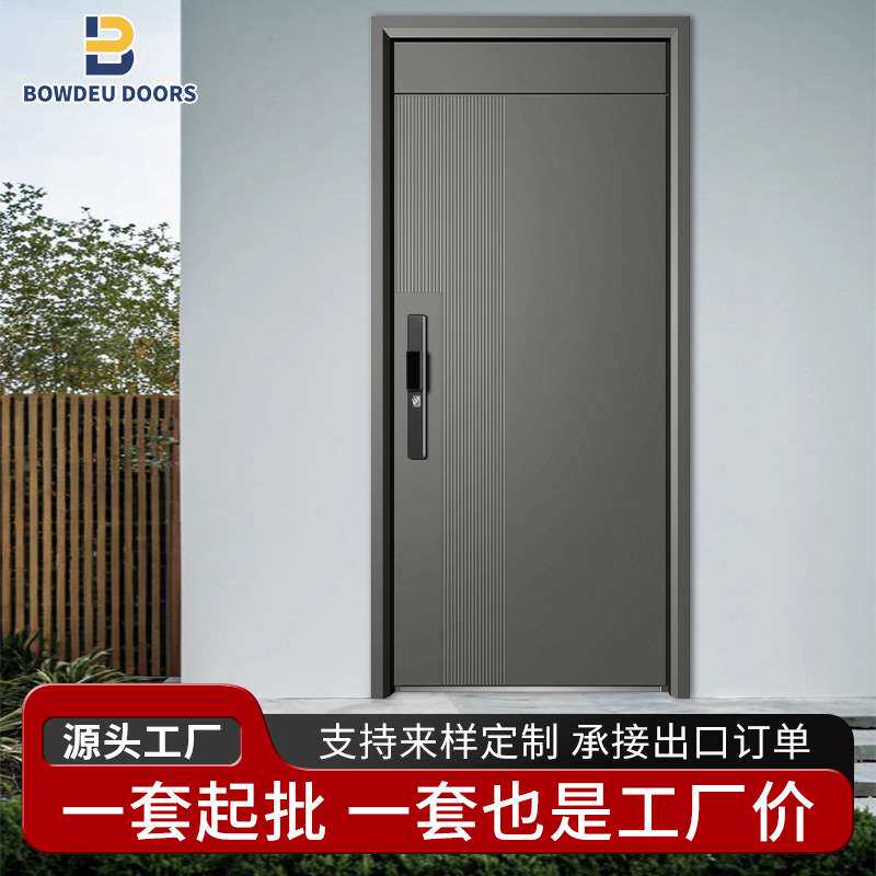 厂家直销隔音降噪甲级防盗门入户门多尺寸家用钢制防盗子母门
