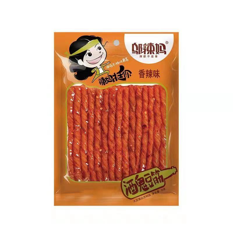 辣条素牛筋蒜蓉豆条麻辣香辣混合老式香菇豆干辣味零食