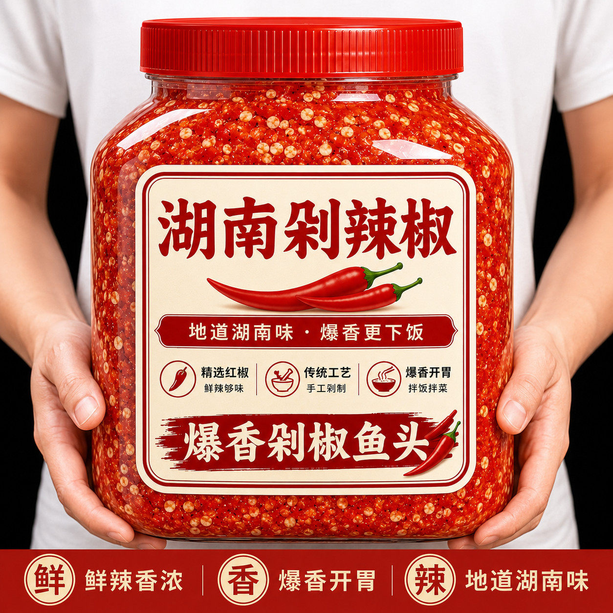 餐饮炒菜】湖南乡里剁辣椒新鲜现发剁辣椒纯手工剁椒农家手工调味