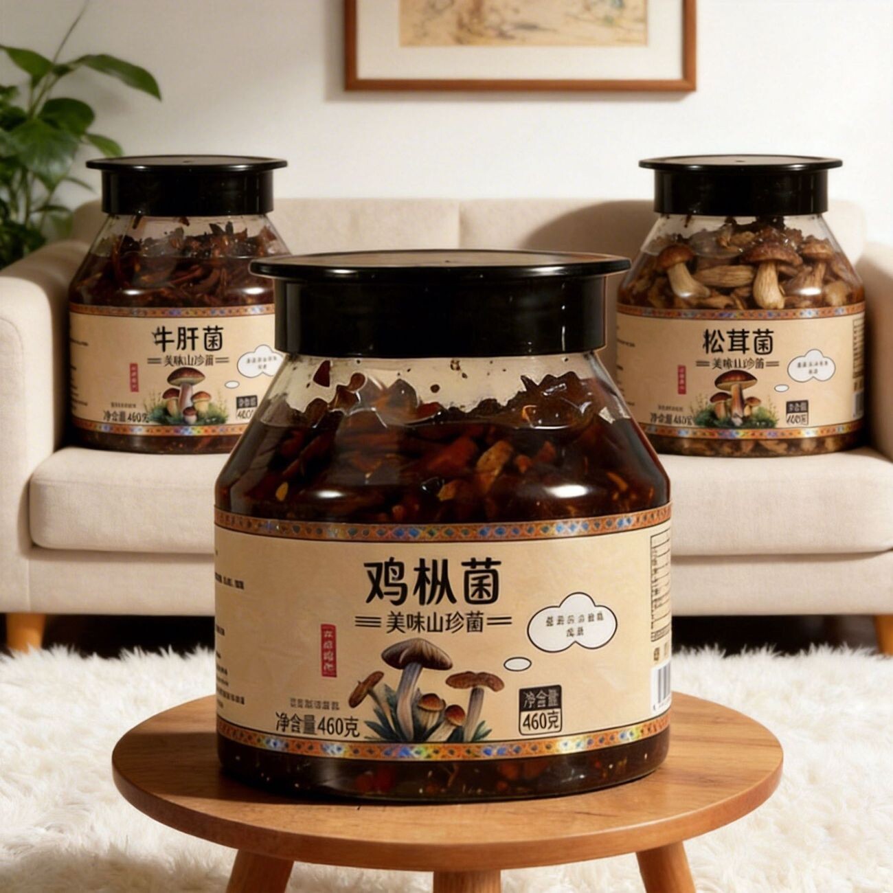 云南特产即食鸡枞菌酱拌面下饭