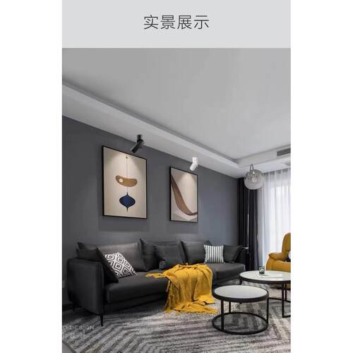 明装可调led射灯圆柱形COB明装筒灯免开孔客厅过道灯无主灯