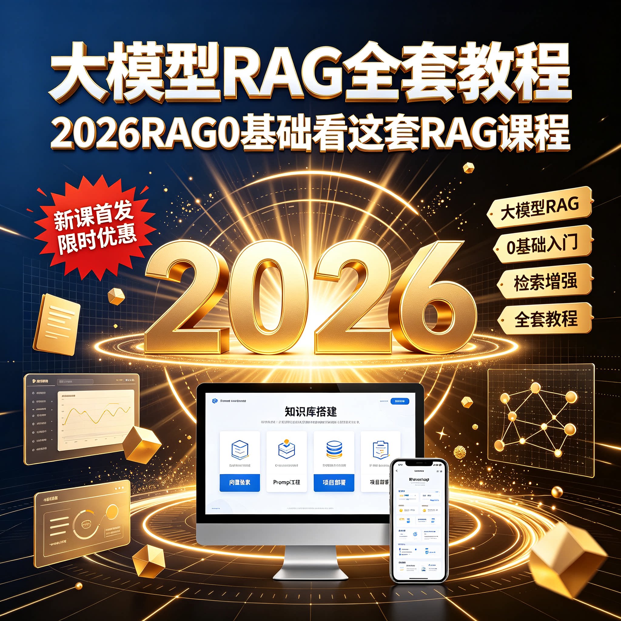 大模型RAG全套教程2026RAG0基础看这套RAG课程