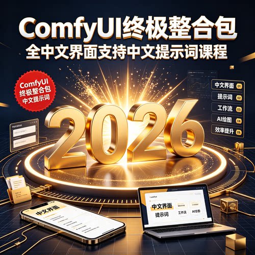 ComfyUI终极整合包全中文界面支持中文提示词课程