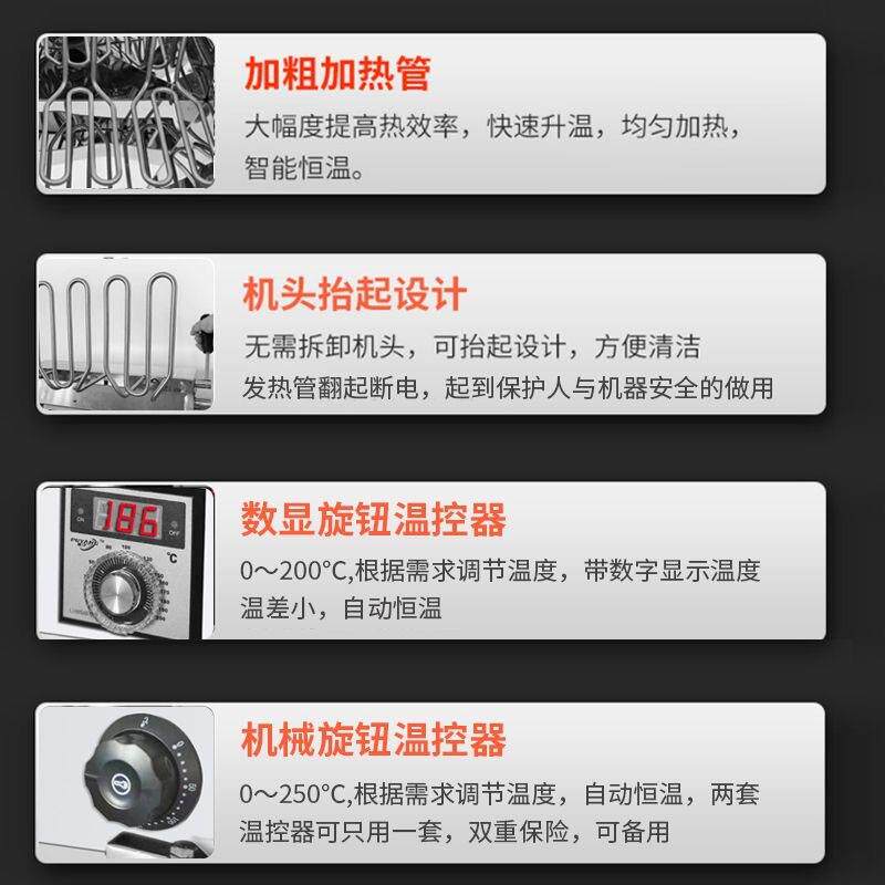 商用油炸锅台式电炸炉电脑版大容量自动摆摊油炸机炸鸡排炸串机器