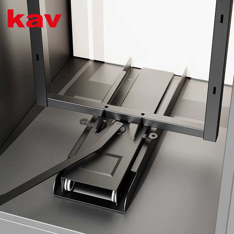 kav凯威厨房橱柜高柜多层联动铝合金钢化玻璃大怪物拉篮置物架