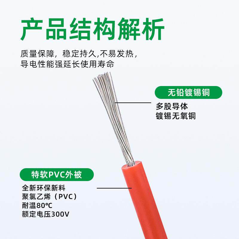 供应特软PVC 3P并线绞线 单线 耐弯折耐压300V 家用电器内部配线
