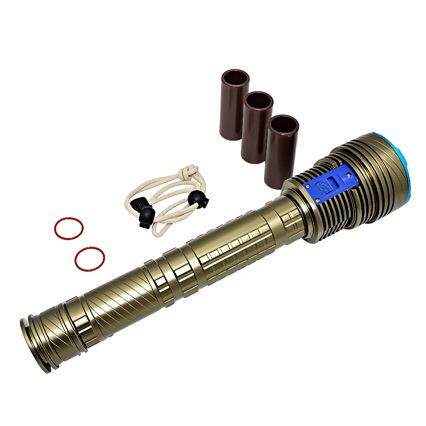 热卖9灯L2潜水手电充电DX9S潜水手电筒9颗T6大功率磁控开关潜水灯
