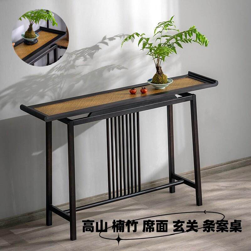 0A新中式隔断玄关中堂条案供桌香案家用客厅靠墙柜入门轻奢端景台