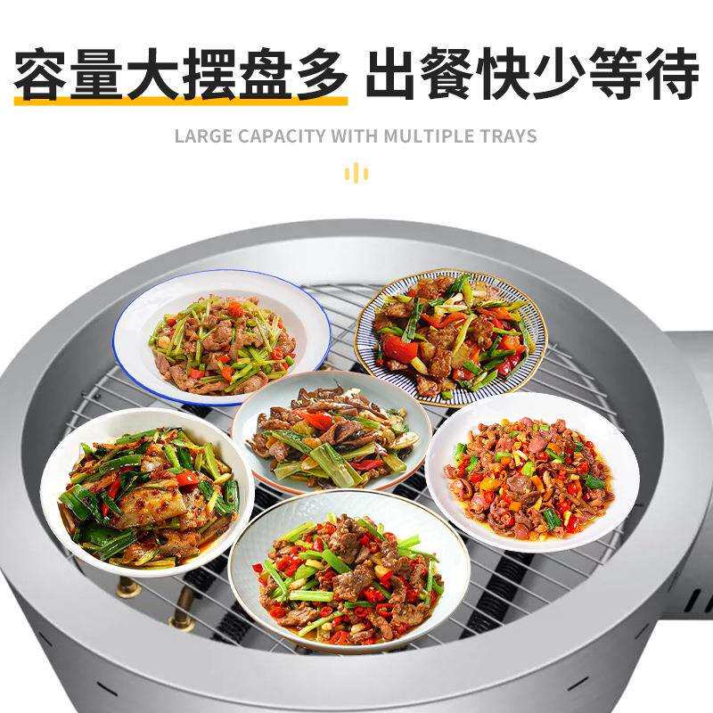 智能干蒸炉商用无水干蒸排骨鸡肉顺德干蒸菜专用炉大功率干蒸设备