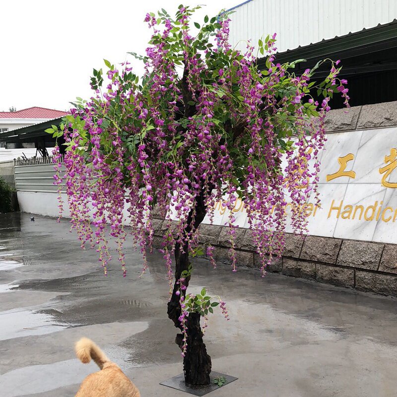 仿真紫藤树大型仿真树造景酒店大堂广场商场仿真植物春季美陈装饰